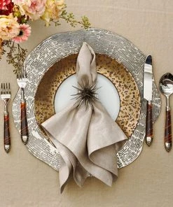 Kim Seybert Napkin Rings Astrid Napkin Ring In Gunmetal, Set Of 4