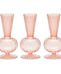 Kim Seybert Tess Bud Vase In Blush, Set Of 3 In A Box Home Decor