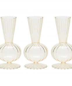 Kim Seybert, Inc. Tess Bud Vase In Champagne, Set Of 3 In A Box