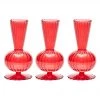 Kim Seybert, Inc. Tess Bud Vase In Red, Set Of 3 In A Box