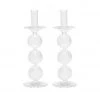 Kim Seybert, Inc. Home Decor Iris Tall Candle Holder In Clear, Set Of 2 In A Box
