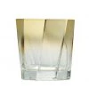 Kim Seybert Glassware Helix Double Old Fashioned In Gold, Set Of 4