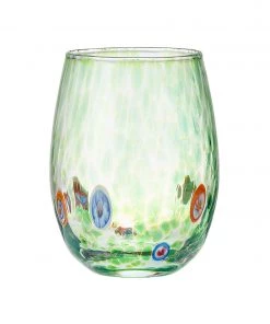 Kim Seybert Glassware Gala Tumbler In Green, Set Of 4