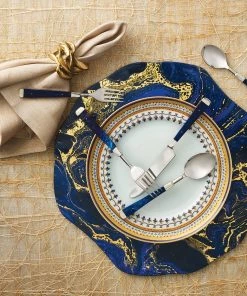 Kim Seybert Placemats Cosmos Placemat In Midnight & Gold, Set Of 4