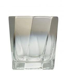 Kim Seybert Helix Double Old Fashioned In Silver, Set Of 4 Glassware