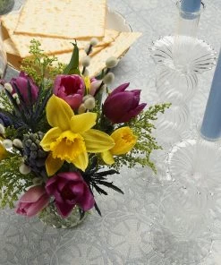 Kim Seybert, Inc. Bella Short Candle Holder In Clear, Set Of 2 In A Box Home Decor