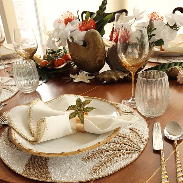 Kim Seybert Stardust Tumbler In Clear & Gold, Set Of 4 Glassware