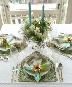 Kim Seybert Dip Dye Napkin In Blue & Green, Set Of 4