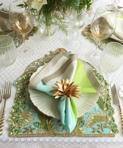 Kim Seybert Dip Dye Napkin In Blue & Green, Set Of 4