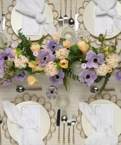 Kim Seybert, Inc. Napkins Tapered Seersucker Napkin In White, Set Of 4