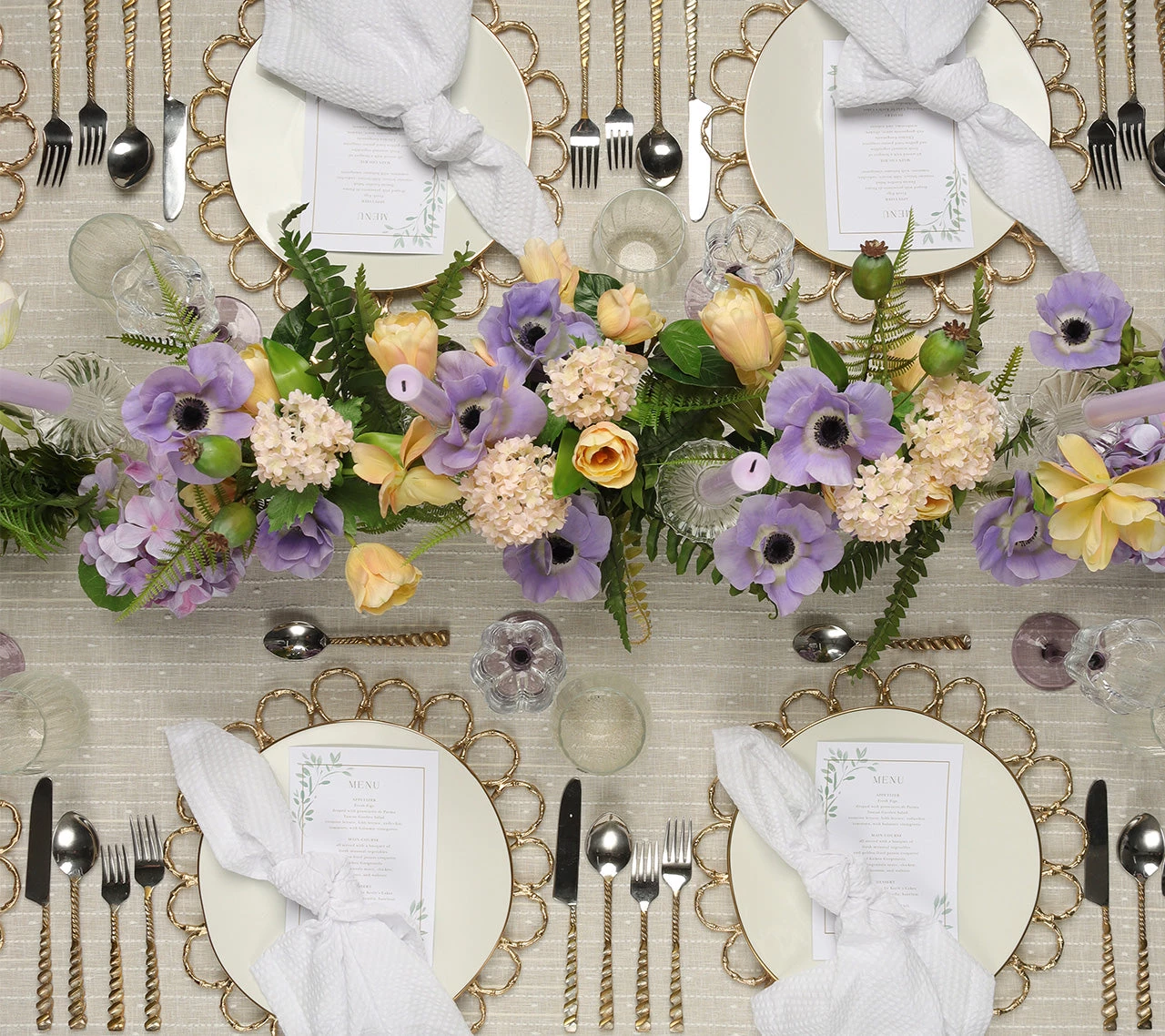 Kim Seybert Placemats Bamboo Charger In Gold, Set Of 4