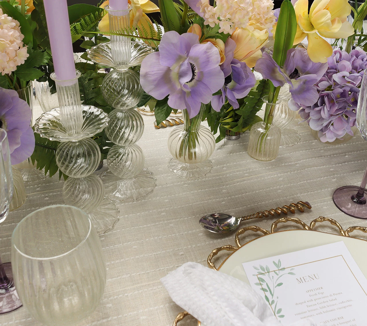 Kim Seybert, Inc. Tess Bud Vase In Clear, Set Of 3 In A Box