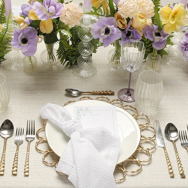Kim Seybert Placemats Bamboo Charger In Gold, Set Of 4