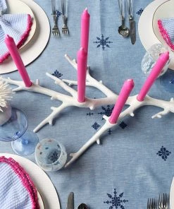 Kim Seybert Aspen Candle Holder In White