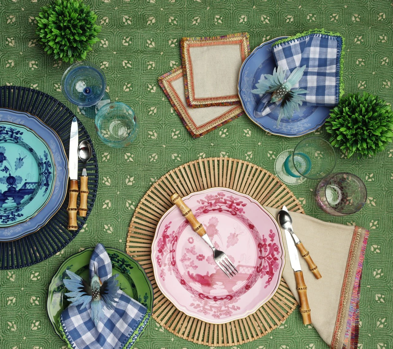 Kim Seybert Home Decor Topiary Jardin, Set Of 2 In A Box