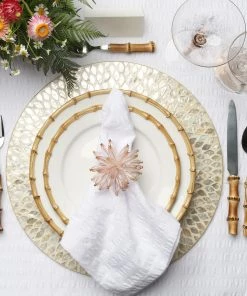 Kim Seybert Dinnerware/Barware Classic Bamboo Salad Plate, Set Of 4