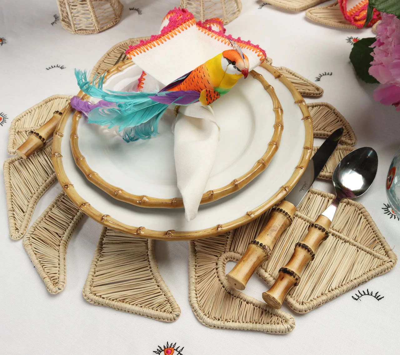 Kim Seybert Placemats Palm Leaf Placemat In Natural, Set Of 4