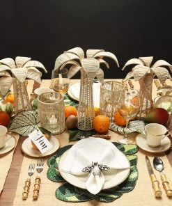 Kim Seybert Palm Tree In Natural, Small Home Decor