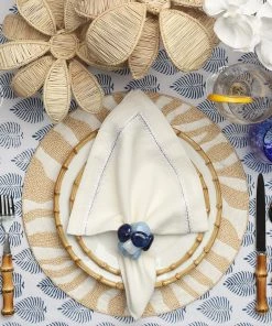 Kim Seybert Serengeti Placemat In White & Natural, Set Of 2 Placemats