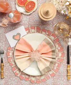 Kim Seybert Triton Placemat In Ivory & Blush, Set Of 2 Placemats