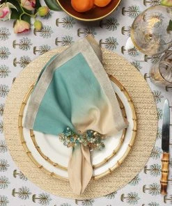 Kim Seybert Placemats Glam Grass Placemat In Natural & Gold, Set Of 4