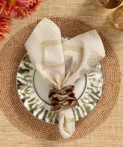 Kim Seybert Wood Round Placemat In Natural, Set Of 4 Placemats