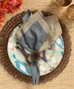 Kim Seybert Spoke Napkin Ring In Taupe, Set Of 4