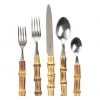 Kim Seybert Flatware Natural Bamboo 5 Piece Place Setting