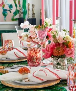 Kim Seybert Zinnia Napkin Ring In Pink & Orange, Set Of 4 Napkin Rings