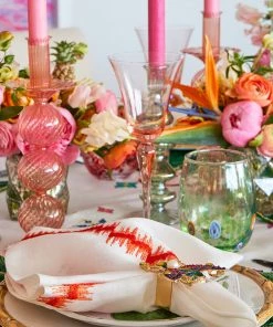 Kim Seybert Glassware Gala Tumbler In Green, Set Of 4