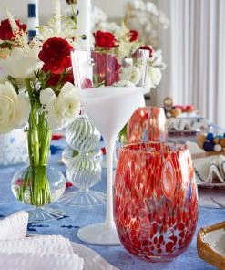 Kim Seybert Glassware Gala Tumbler In Orange, Set Of 4