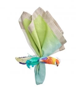 Kim Seybert Dip Dye Napkin In Blue & Green, Set Of 4