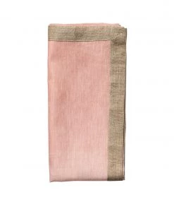 Kim Seybert Napkins Dip Dye Napkin In Blush & Gold, Set Of 4