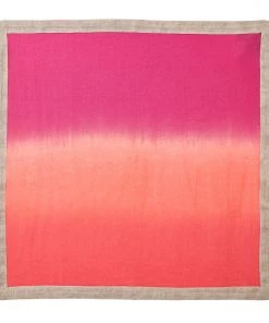 Kim Seybert Napkins Dip Dye Napkin In Fuchsia And Orange, Set Of 4