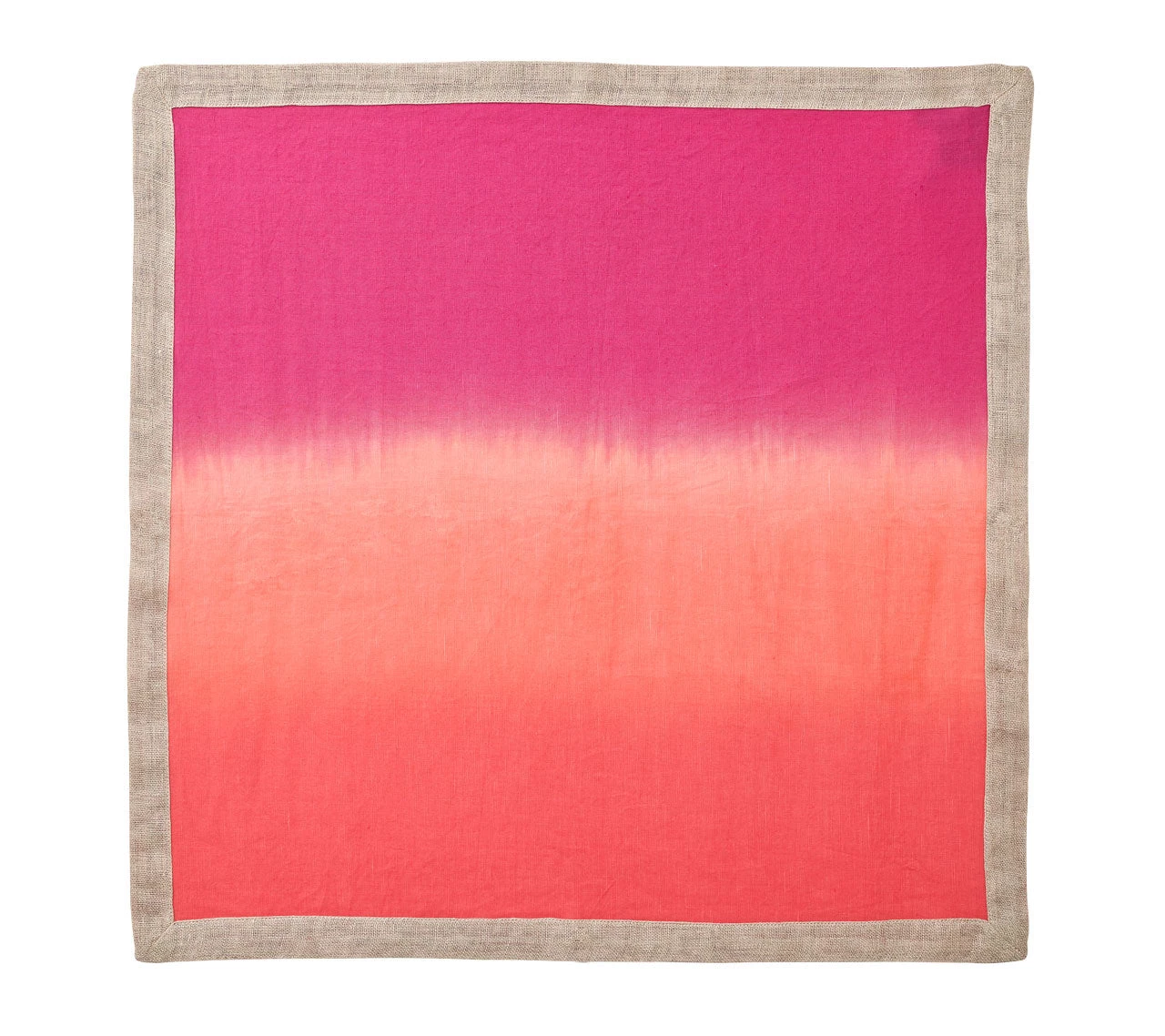 Kim Seybert Napkins Dip Dye Napkin In Fuchsia And Orange, Set Of 4