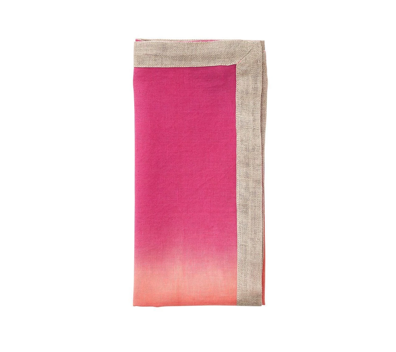Kim Seybert Napkins Dip Dye Napkin In Fuchsia And Orange, Set Of 4