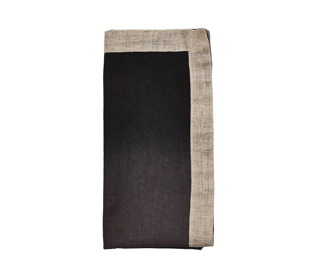 Kim Seybert Napkins Dip Dye Napkin In Gray & Black, Set Of 4
