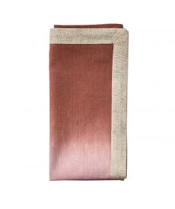 Kim Seybert Napkins Dip Dye Napkin In Mauve & Brown, Set Of 4