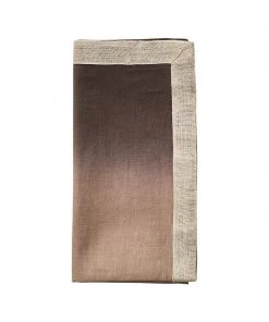 Kim Seybert Dip Dye Napkin In Taupe & Bark, Set Of 4 Napkins