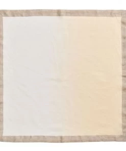 Kim Seybert Napkins Dip Dye Napkin In White & Beige, Set Of 4