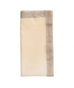 Kim Seybert Napkins Dip Dye Napkin In White & Beige, Set Of 4