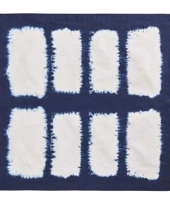 Kim Seybert Napkins Congo Napkin In White & Blue, Set Of 4