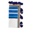 Kim Seybert Jaipur Napkin In White & Blue, Set Of 4