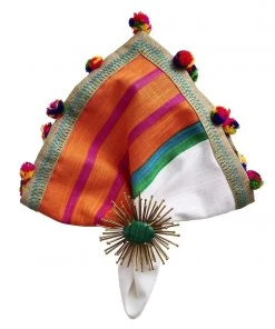 Kim Seybert Jaipur Napkin In White & Multi, Set Of 4