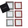 Kim Seybert Spectrum Cocktail Napkins In White & Multi, Set Of 6 In A Gift Box