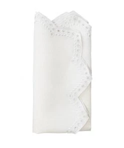 Kim Seybert Tapestry Napkin In White, Set Of 4
