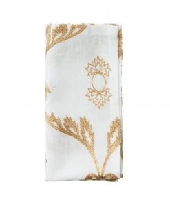 Kim Seybert Wisteria Napkin In White & Natural, Set Of 4 Napkins