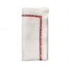 Kim Seybert Jardin Napkin In White & Coral, Set Of 4