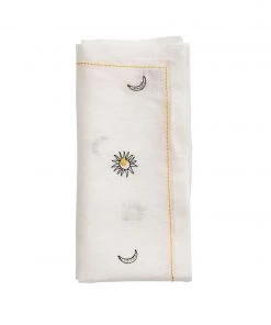 Kim Seybert Bohemia Napkin In Yellow & White, Set Of 4