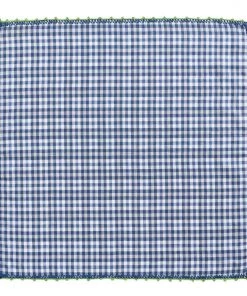 Kim Seybert Napkins Check Napkin In White, Blue, & Green, Set Of 4